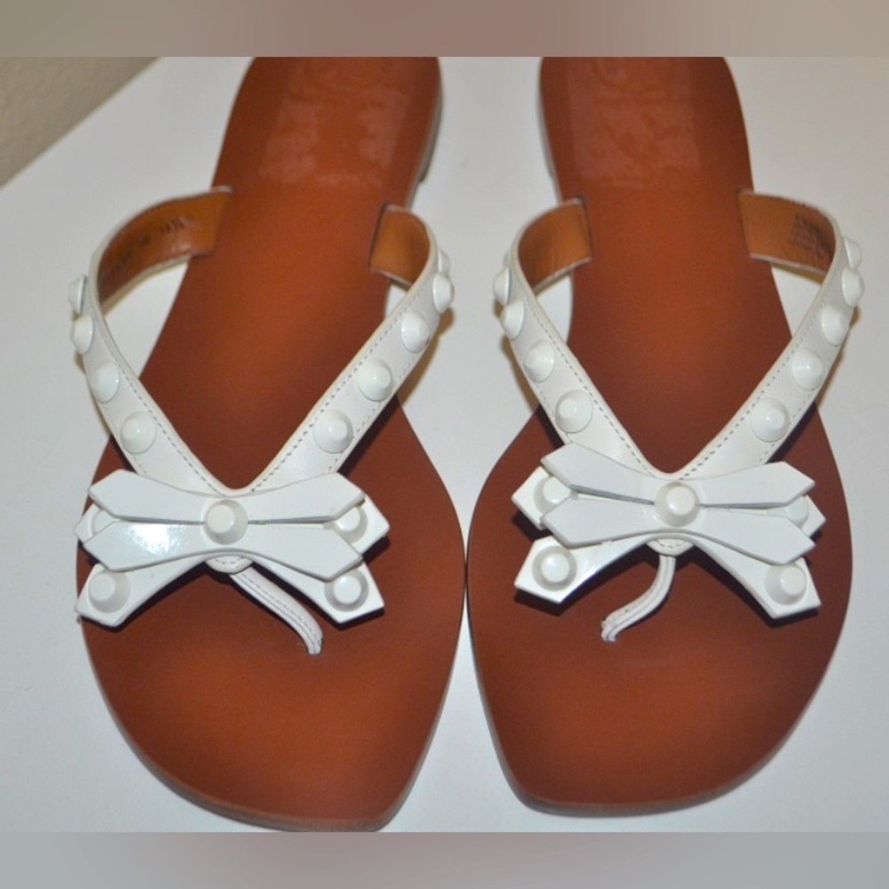 Tory Burch “Aurora” Studded Sandals with Bow Size 8.5